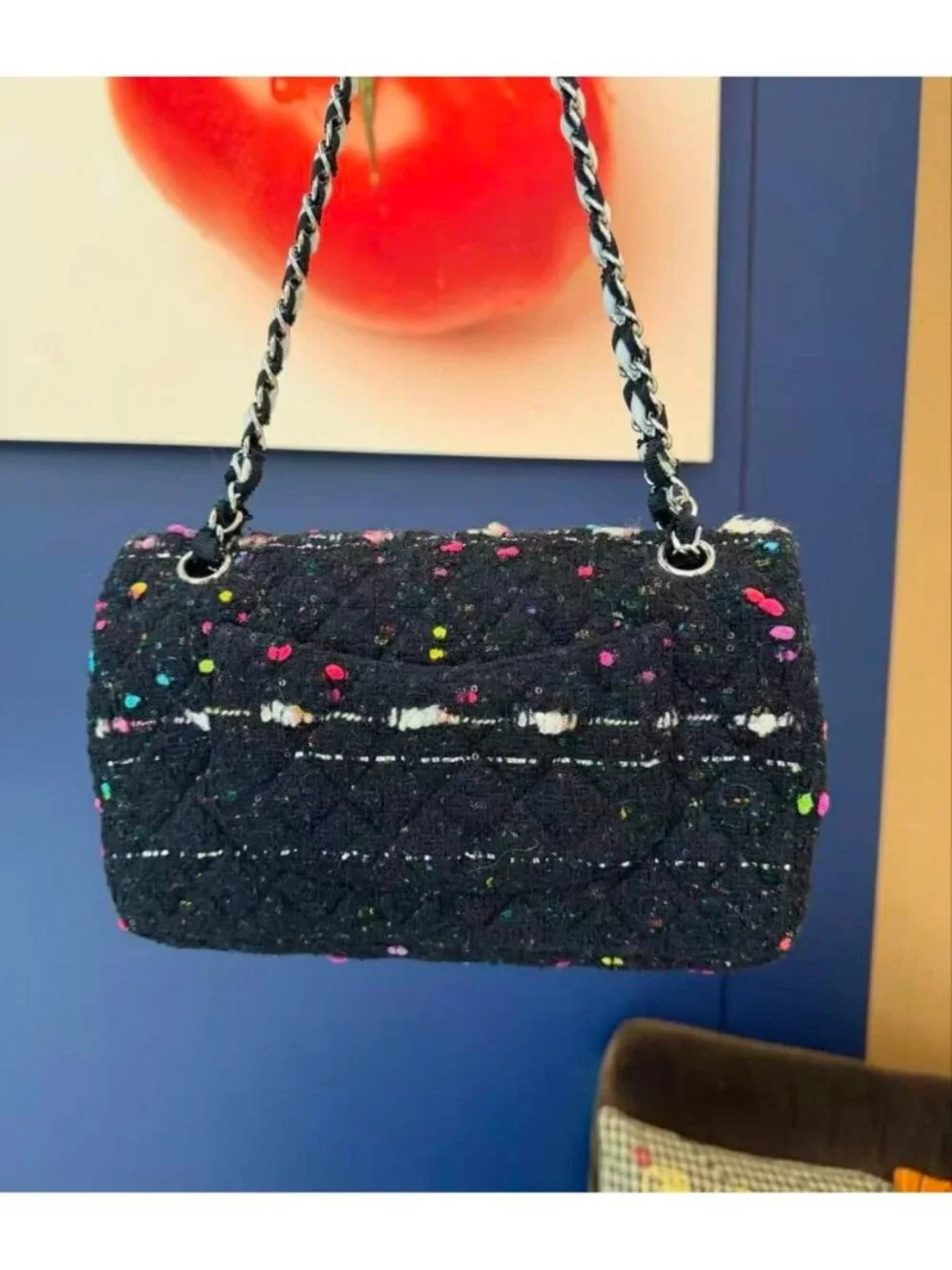Chanel Multicolor Nep Tweed Quilted